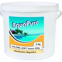AQUAPURE - Chlore lent en galet de 500g - 10 kg | HYDRALIANS