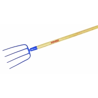 Fourche à fumier à douille à 4 dents avec manche bois pomme 30 cm