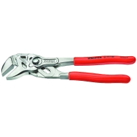 Pince et clé à la fois chromée avec manche gainé PVC 180 mm