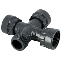 Croix union PVC F/F/F/M - 1"