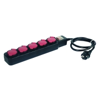 Bloc multiprises à clapet - 5 prises - câble H07RNF