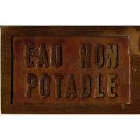 Plaque d'information fontaine "EAU NON POTABLE" 14 x 9 cm