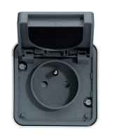 Prise murale avec couverture et terre