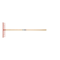 Râteau à gazon dents courbées avec manche en bois 580 mm