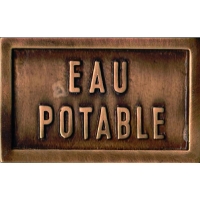 Plaque d'information fontaine "EAU POTABLE" 14 x 9 cm