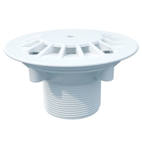 Bouche de refoulement béton blanc ABS fixe