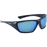 Lunettes à branches HUSTLER verres bleus - solaire - noir