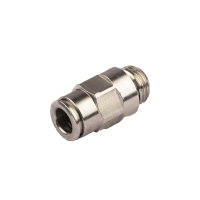 Embout fileté laiton chromé 1/4" haute pression