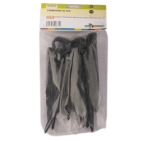 10 crampons de sol en plastique pour tube PE D16