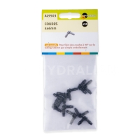 10 coudes pour tubing 4 X 6 mm