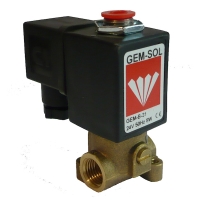 Electrovanne 24V AC 3 voies 1/4" 16 bars 2 fils