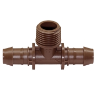 Té cannelé / fileté 1/2" 17 mm