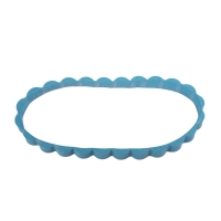 Chenille bleue indigo