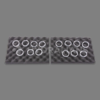 Kit brosses mousse noire Indigo x2 + 14 clips