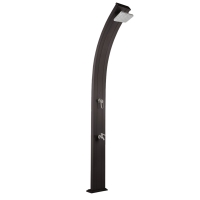 Douche aluminium Spring 30L - anthracite / inox + rince pied