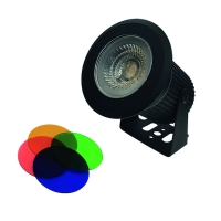 Spot LED 3 en 1 blanc chaud avec 4 filtres 10W 900 lm