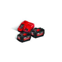 Pack batteries et chargeur pour outillage électroportatif M18 HNRG-122 - 2 batteries 18V 12Ah et 1 batterie 12V 6Ah - chargeur rapide