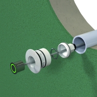 Traversée bouton PIEZO blanche