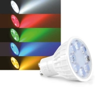 Lampe LED RGB+W 230V GU10 4W 280 lm