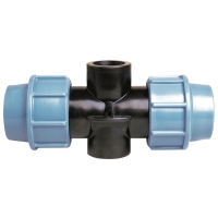 Té compression 32 mm taraudé 3/4 pour montage piquet