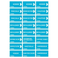 Etiquettes de local technique piscine