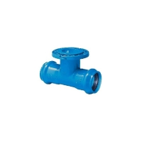 Té fonte à 2 emboîtements et bride PTB - DN125 - Bride 125 mm