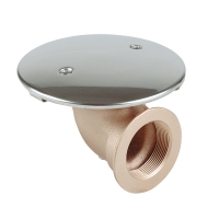 Bonde de fond inox antivortex coudée 90° 2"