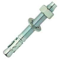 Goujon d'ancrage avec écrou et rondelle acier zingué - M12 x 100 mm - boîte de 50