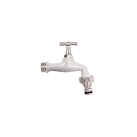 Robinet de jardin blanc 1/2"