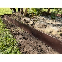 Bordure ACIER GALVA MARRON - 100 mm x 2ml x 2 mm
