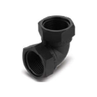 Coude 90° nylon renforcé de fibre de verre taraudé