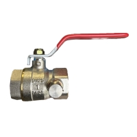 Vanne à boisseau sphérique taraudée laiton à purge