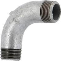 Courbe 90° MALE GRAND RAYON 3 GALVA