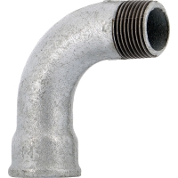 Courbe 90° mâle femelle grand rayon 001 galvanisé