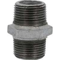 Mamelon double mâle-mâle galvanisée 280