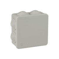 Boîte étanche grise de connexion avec cônes