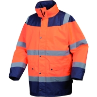 Parka haute visibilité FIRST orange/marine