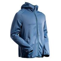 Veste polaire à capuche recyclée CUSTOMIZED bleu gris