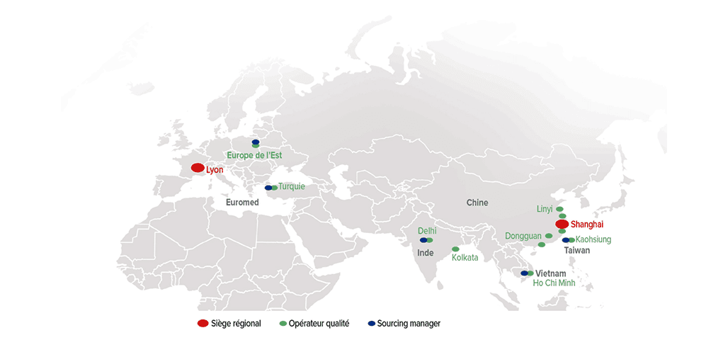 Carte du sourcing mondial HYDRALIANS