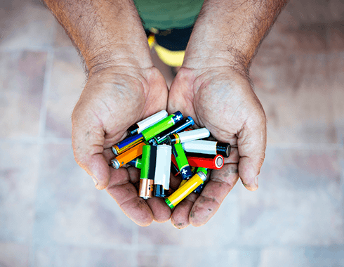 Collecte des piles et batteries